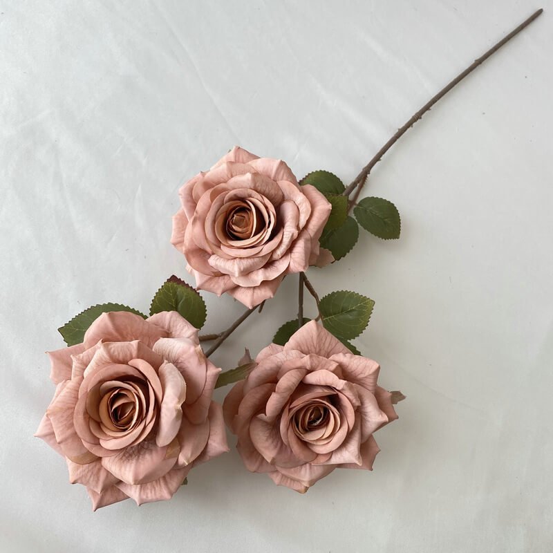 3-Head Coated Artificial Rose with Printed Petals 9 3 Head Coated Artificial Rose with Printed Petals 13