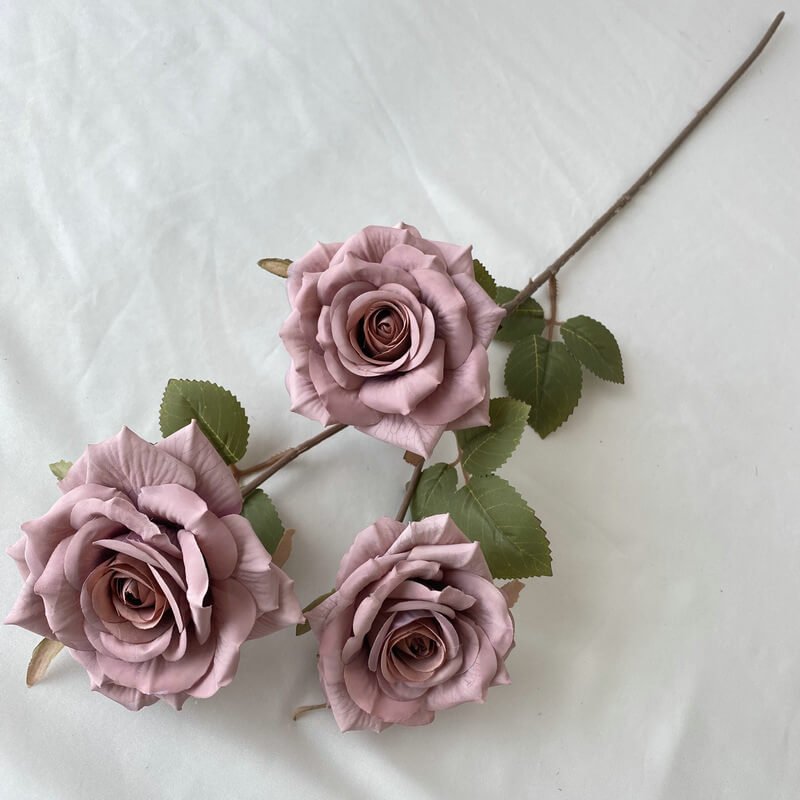 3-Head Coated Artificial Rose with Printed Petals 8 3 Head Coated Artificial Rose with Printed Petals 14