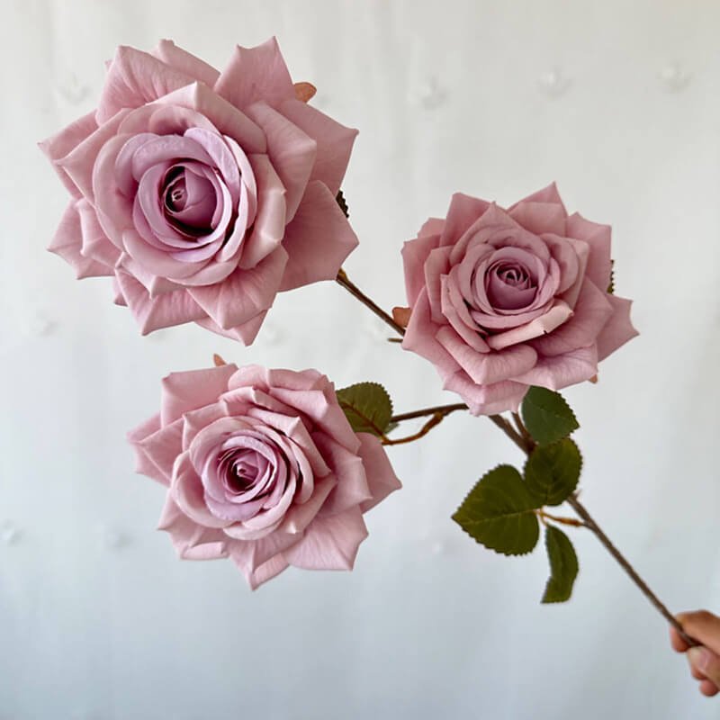 3-Head Coated Artificial Rose with Printed Petals 6 3 Head Coated Artificial Rose with Printed Petals 16