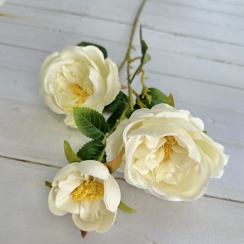 3 Head Real Looking Orange Artificial Roses 10 3 Head Real Looking Orange Artificial Roses 10