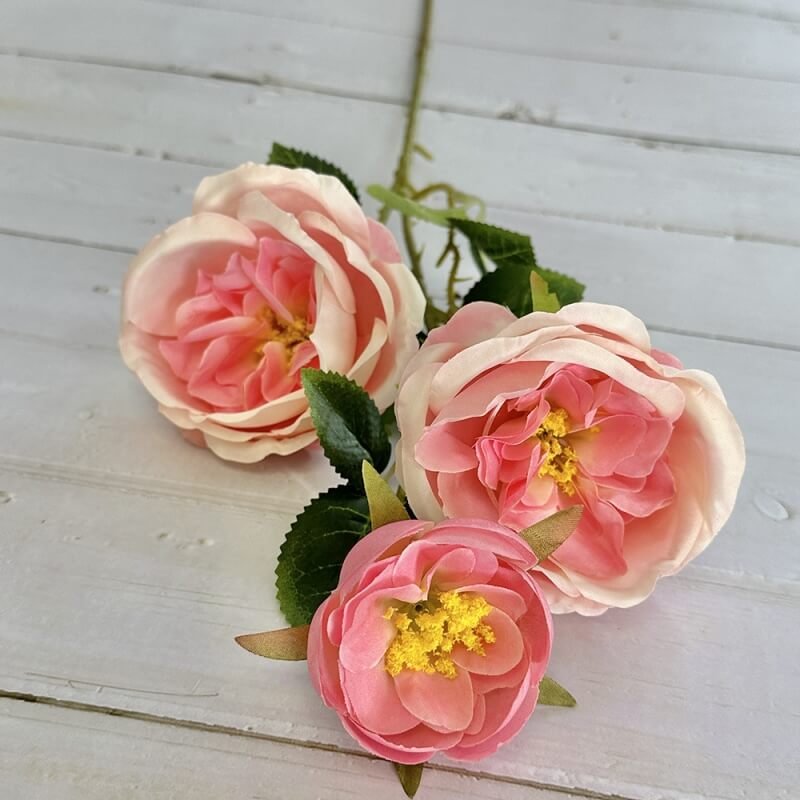 3 Head Real Looking Orange Artificial Roses 9 3 Head Real Looking Orange Artificial Roses 11