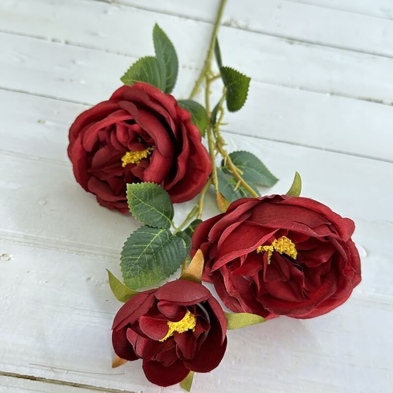 3 Head Real Looking Orange Artificial Roses 13 3 Head Real Looking Orange Artificial Roses 5