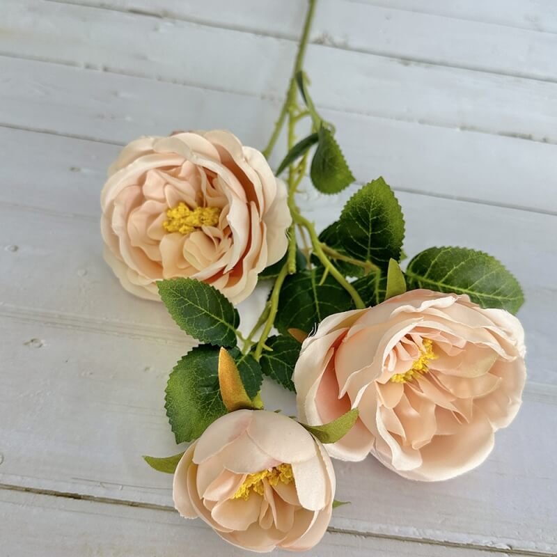 3 Head Real Looking Orange Artificial Roses 12 3 Head Real Looking Orange Artificial Roses 6