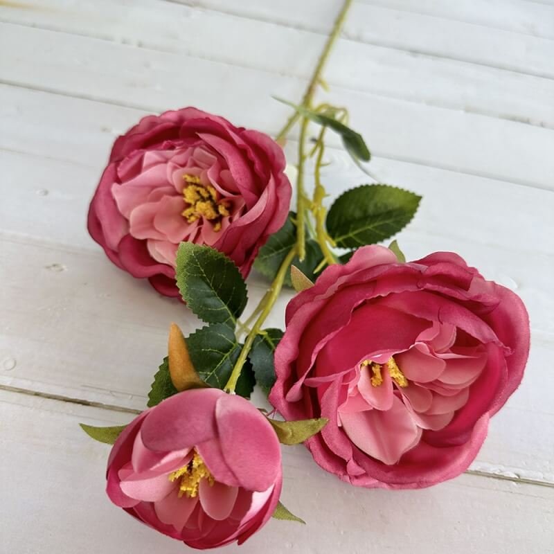 3 Head Real Looking Orange Artificial Roses 11 3 Head Real Looking Orange Artificial Roses 9