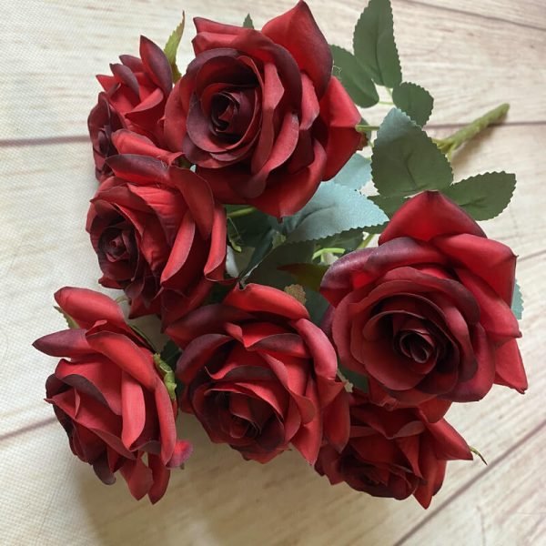 9-Head Small Rose Artificial Flower
