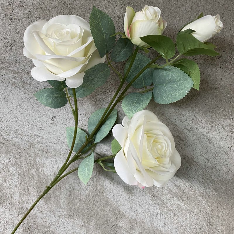 Bulk 4-Head Artificial Red Roses 4 Bulk 4 Head Artificial Red Roses 10