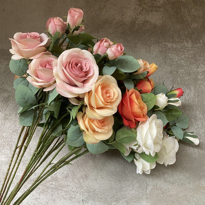 Bulk 4-Head Artificial Red Roses 14 Bulk 4 Head Artificial Red Roses 3
