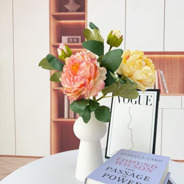 2-Head Silk Peony Flowers for Wedding Centerpiece Decoration