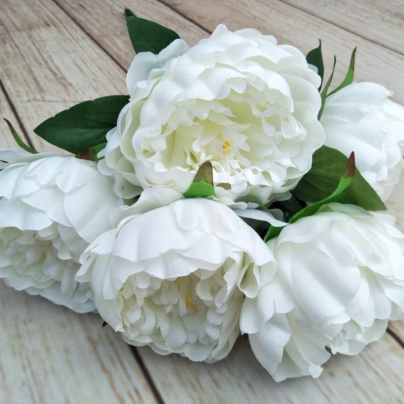 5-Head Artificial Peony Flower Bouquet for Wedding Decoration 8 5 Head Artificial Peony Flower Bouquet for Wedding Decoration 8