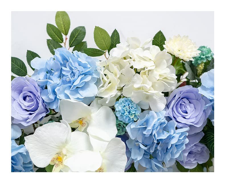 Artificial Floral Row with Pastel Colors Rose for Events 13 Artificial Floral Row with Pastel Colors for Events 13
