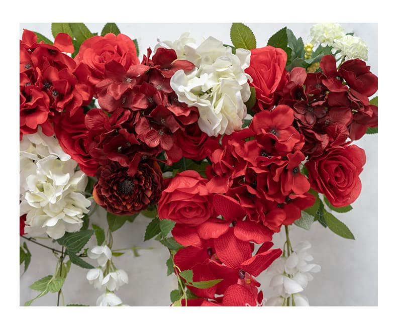 Artificial Floral Row with Pastel Colors Rose for Events 11 Artificial Floral Row with Pastel Colors for Events 15