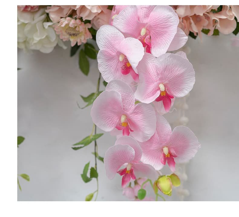 Artificial Floral Row with Pastel Colors Rose for Events 9 Artificial Floral Row with Pastel Colors for Events 17