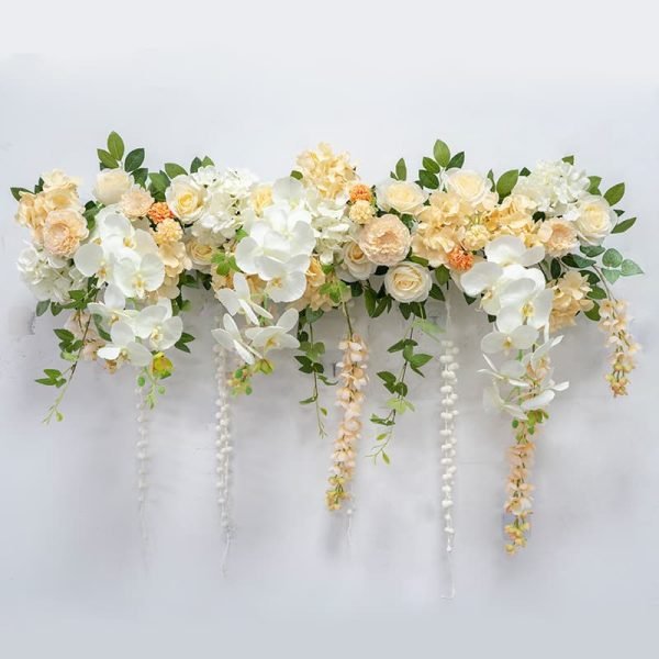 Artificial Floral Row with Pastel Colors Rose for Events