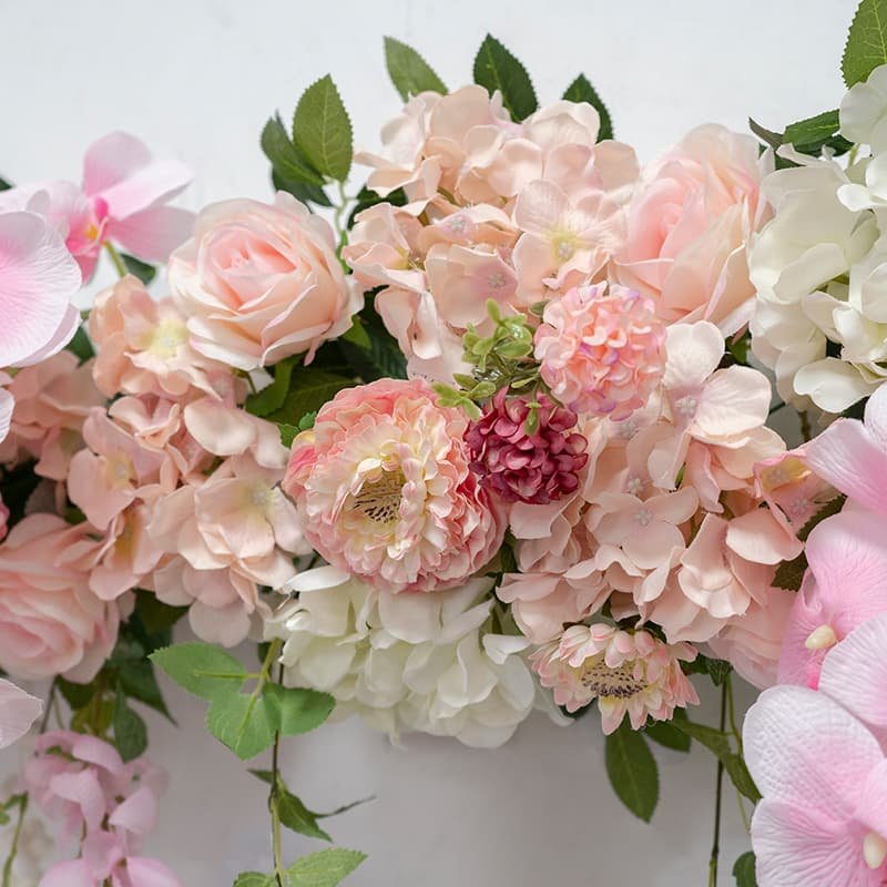 Artificial Floral Row with Pastel Colors Rose for Events 17 Artificial Floral Row with Pastel Colors for Events 4 1