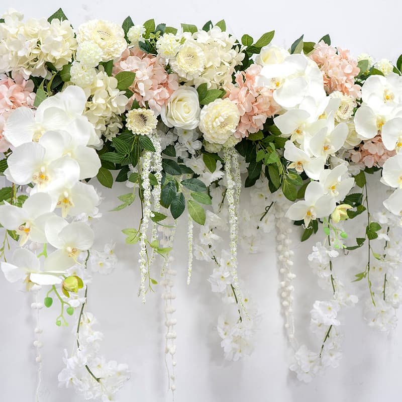 Artificial Floral Row with Pastel Colors Rose for Events 16 Artificial Floral Row with Pastel Colors for Events 5 1