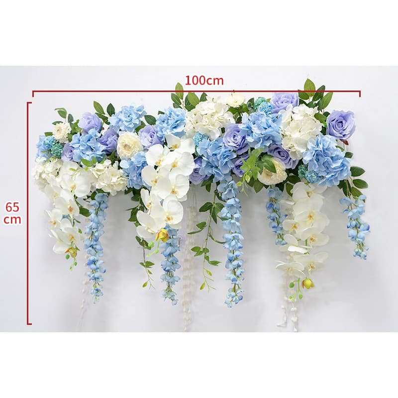 Artificial Floral Row with Pastel Colors Rose for Events 5 Artificial Floral Row with Pastel Colors for Events 7 1