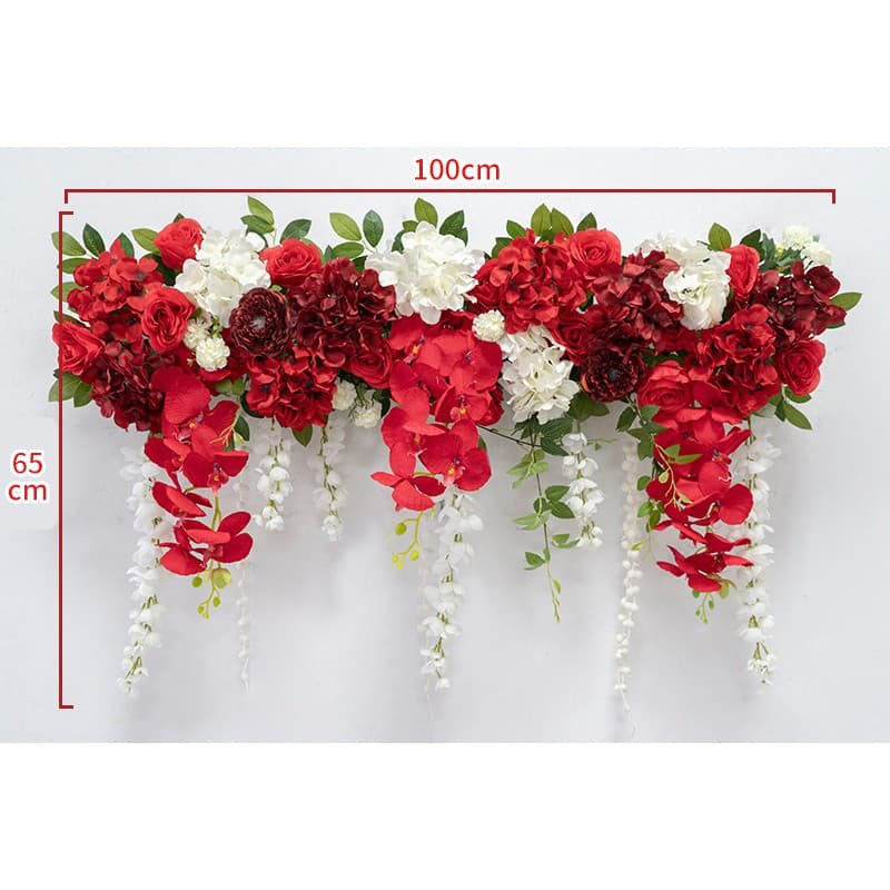 Artificial Floral Row with Pastel Colors Rose for Events 3 Artificial Floral Row with Pastel Colors for Events 9 1