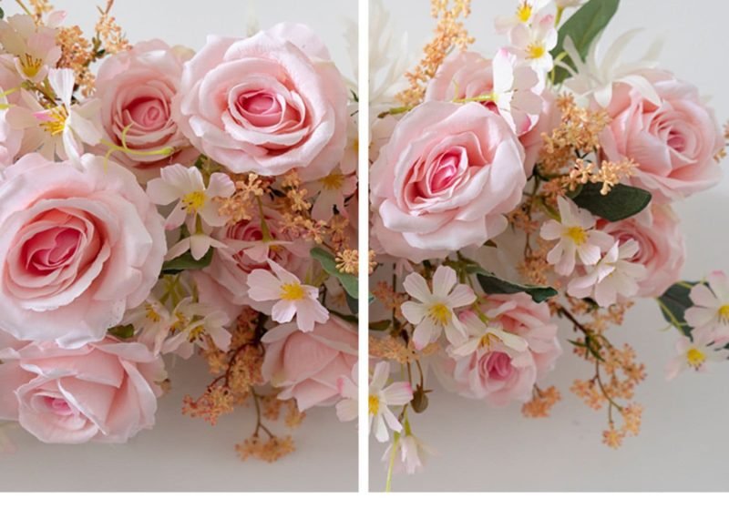 Artificial Floral Row with Pastel Colors for Events 9
