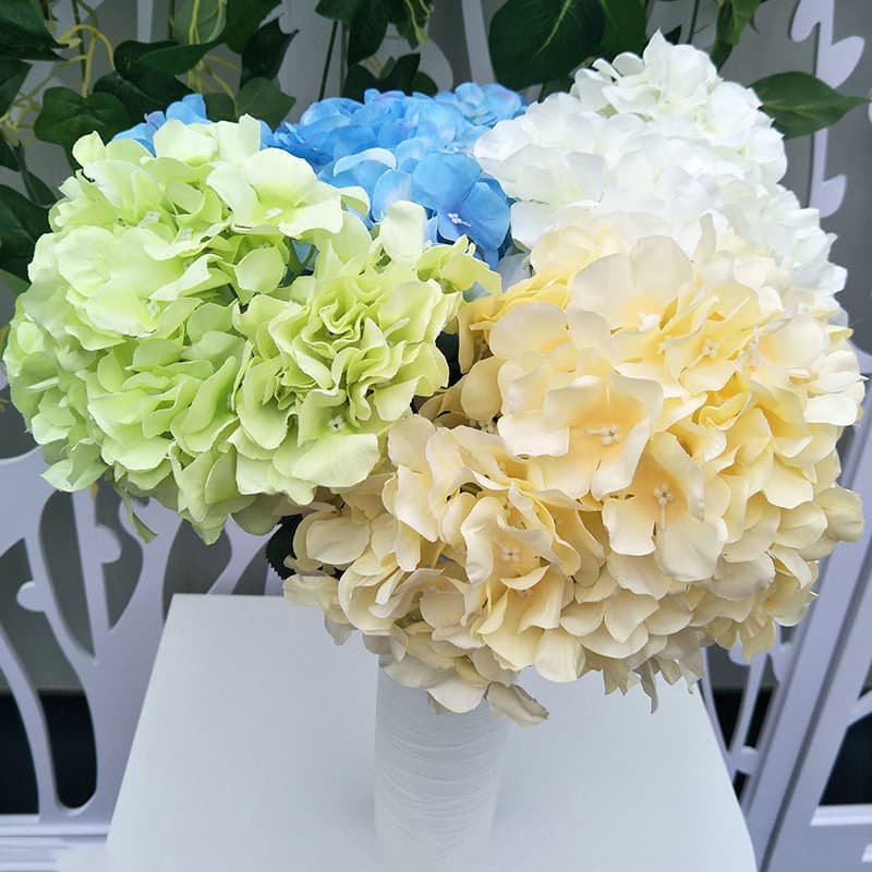 6-Head Artificial Hydrangea Flower Bush for Event Decoration 1 Artificial Hydrangea Flower Bush for Event Decoration 1