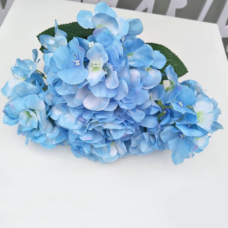 6-Head Artificial Hydrangea Flower Bush for Event Decoration 7 Artificial Hydrangea Flower Bush for Event Decoration 6