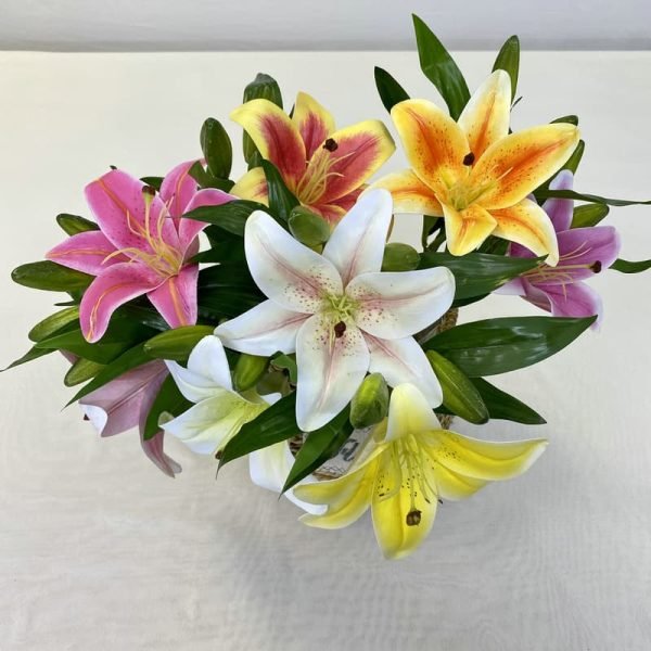 Artificial Lily Arrangement for Romantic Event Decoration