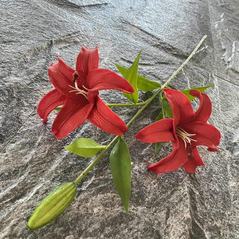 Artificial Lily Flowers for Bridal Handheld Bouquet 10 Artificial Lily Flowers for Bridal Handheld Bouquet 9