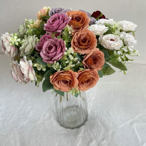 Artificial Peony Bush for Garden and Balcony Decoration