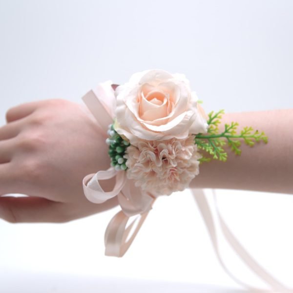 Artificial Wrist Corsage with Ribbon Strap for Wedding