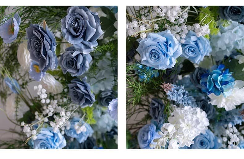 Blue And White Flower Arch With Artificial Flowers For Decoration 4 Blue And White Flower Arch With Artificial Flowers For Decoration 9