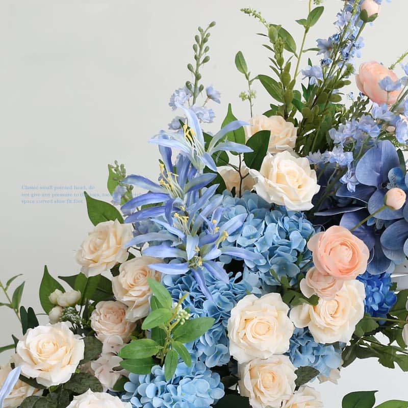 Blue Flower Arch Silk Hydrangea Flower Decoration Arch Stand 4 Blue Flower Arch Silk Hydrangea Flower Decoration Arch Stand 4