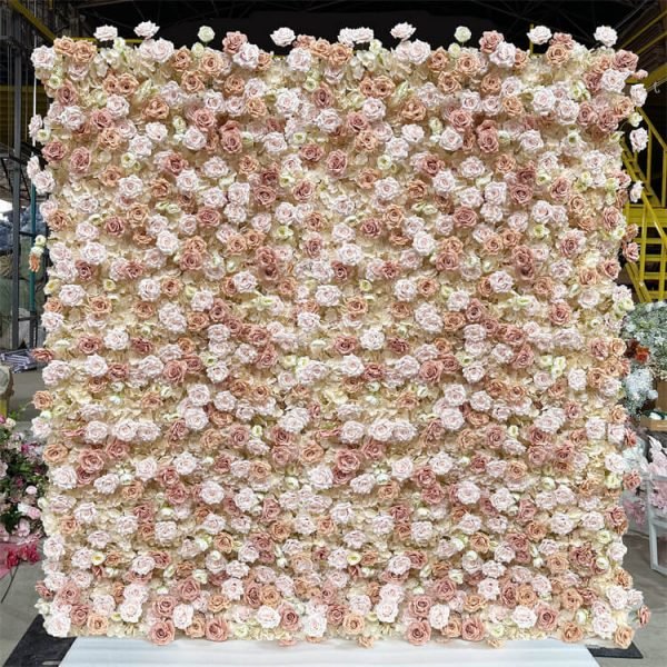 Decorating Artificial Flowers Wall For Weddings