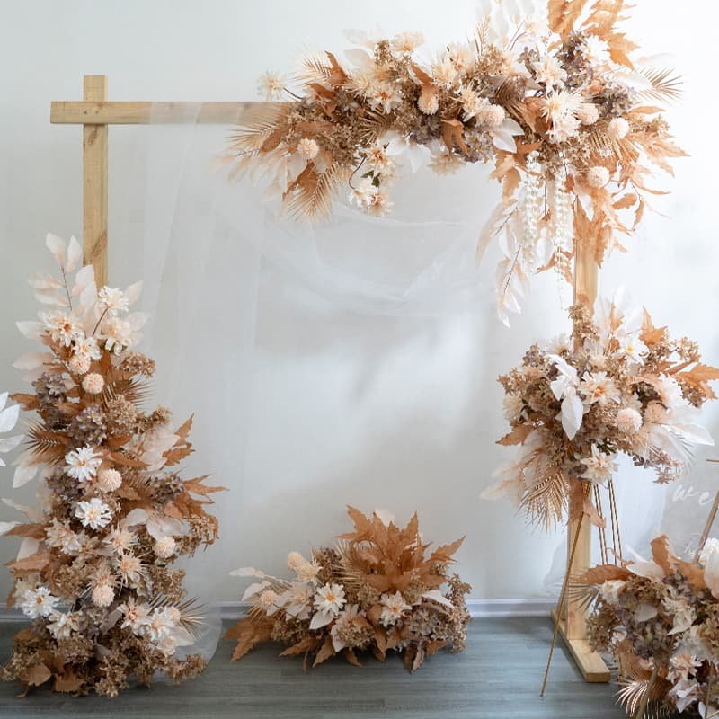 Diy Flower Arch For Wedding With Artificial Fall Flowers 1 Diy Flower Arch For Wedding With Artificial Fall Flowers 1