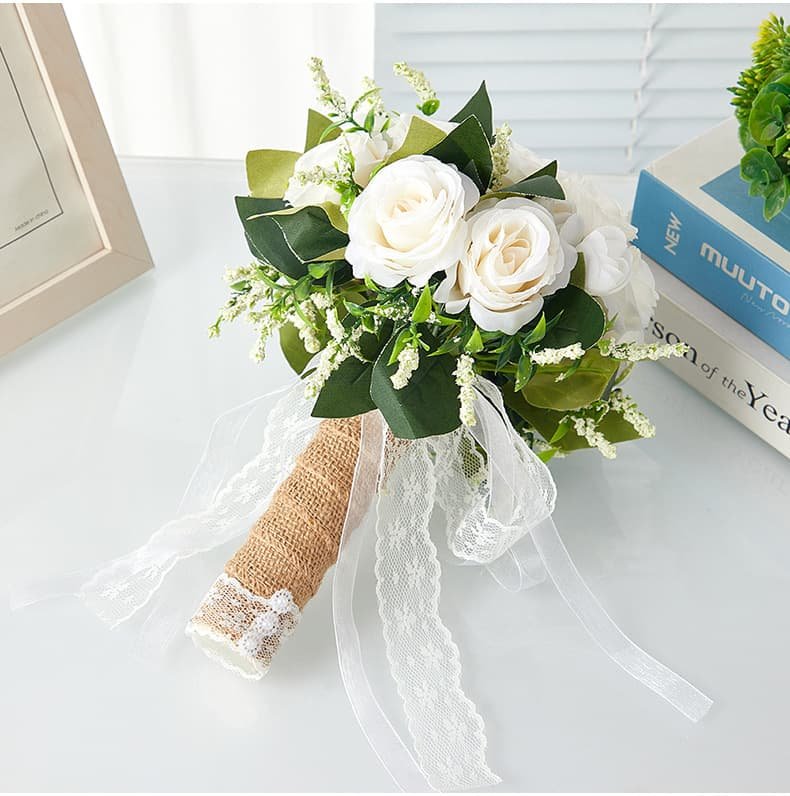 Elegant Artificial Bridesmaid Bouquet for Wedding Ceremony 6 Elegant Artificial Bridesmaid Bouquet for Wedding Ceremony 10