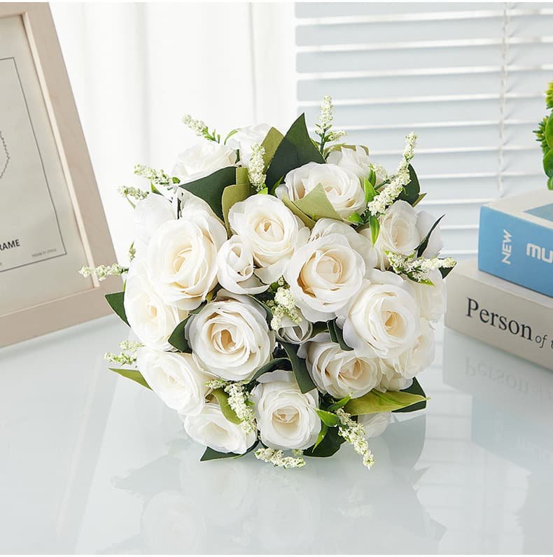 Elegant Artificial Bridesmaid Bouquet for Wedding Ceremony 3 Elegant Artificial Bridesmaid Bouquet for Wedding Ceremony 12
