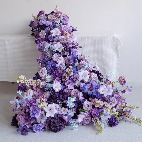 Fake Flower Table Runner For Wedding Home Decoration