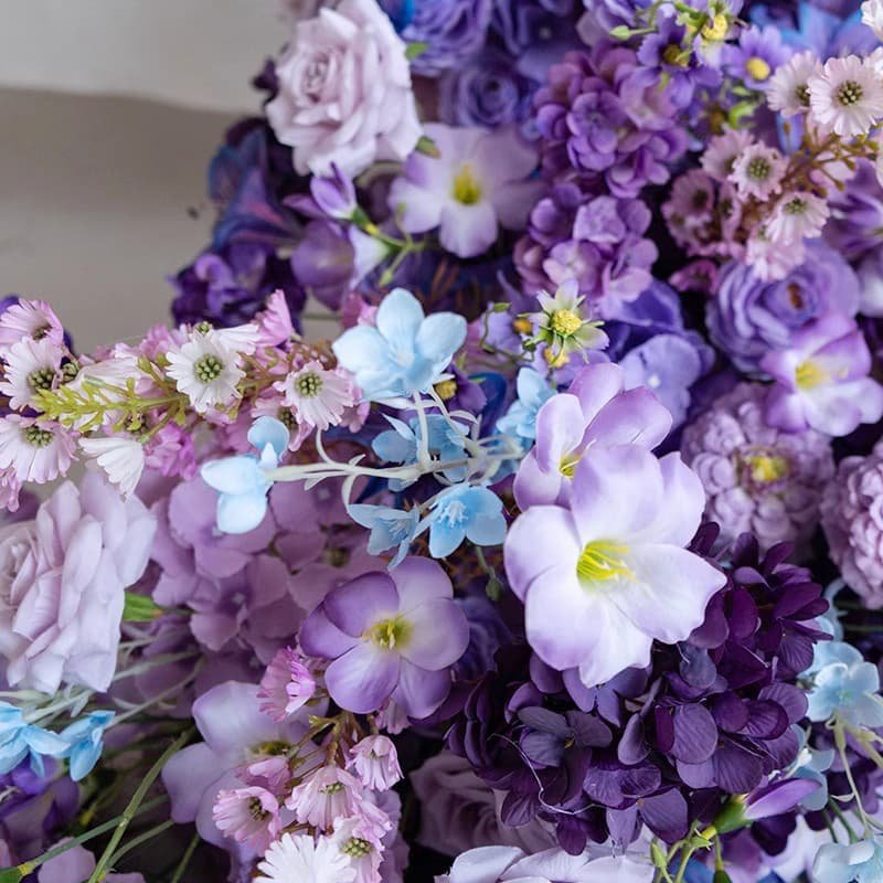 Fake Flower Table Runner For Wedding Home Decoration 4 Fake Flower Table Runner For Wedding Home Decoration 3