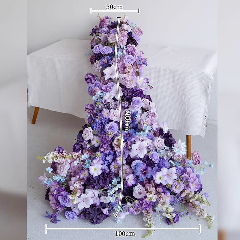Fake Flower Table Runner For Wedding Home Decoration 5 Fake Flower Table Runner For Wedding Home Decoration 5