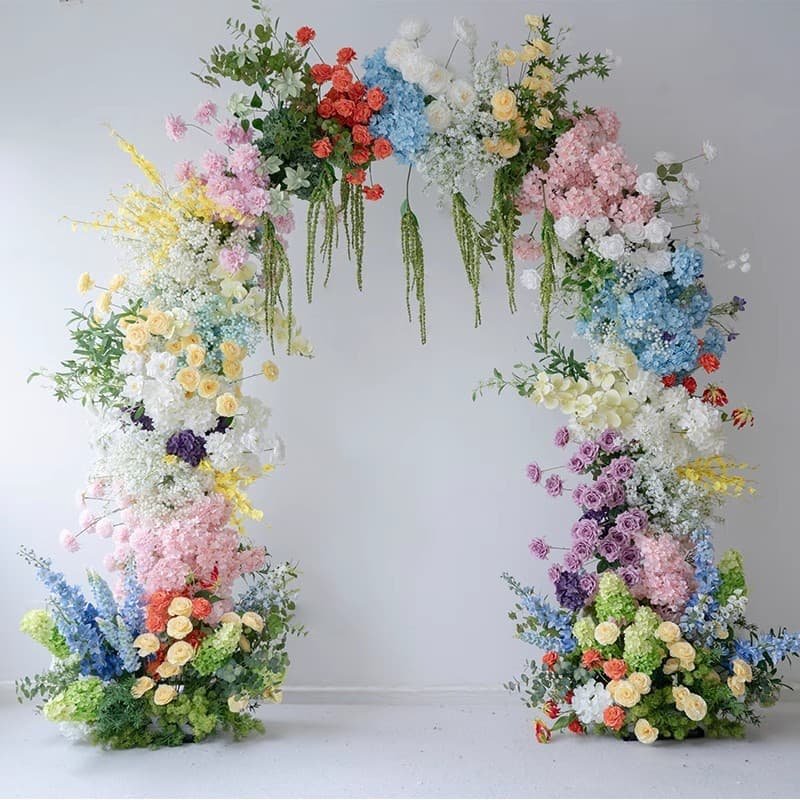 Flower Arch Garden With Artificial Outdoor Flowers 1 Flower Arch Garden With Artificial Outdoor Flowers 1