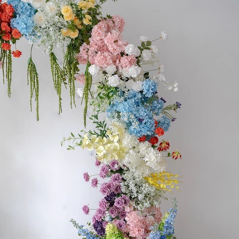 Flower Arch Garden With Artificial Outdoor Flowers 3 Flower Arch Garden With Artificial Outdoor Flowers 2