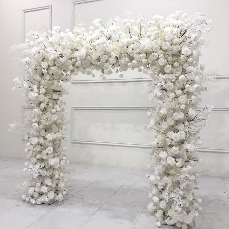 Flower Arch Gate With Artificial Real Looking Flowers 3 Flower Arch Gate With Artificial Real Looking Flowers 4