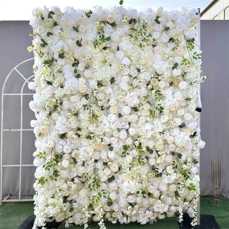 Flower Backdrop Wall For Wedding With Artificial Rose 1 Flower Backdrop Wall For Wedding With Artificial Rose 1