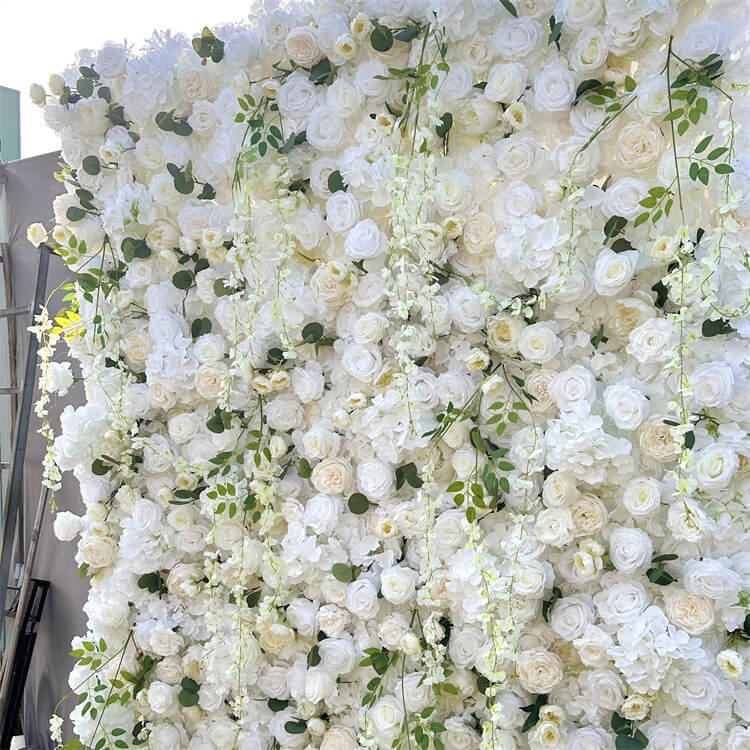 Flower Backdrop Wall For Wedding With Artificial Rose 4 Flower Backdrop Wall For Wedding With Artificial Rose 3