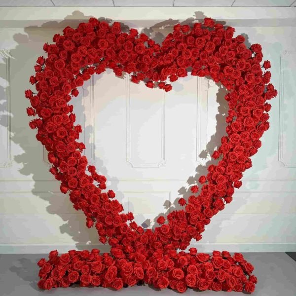 Flower Heart Arch With Artificial Real Flowers