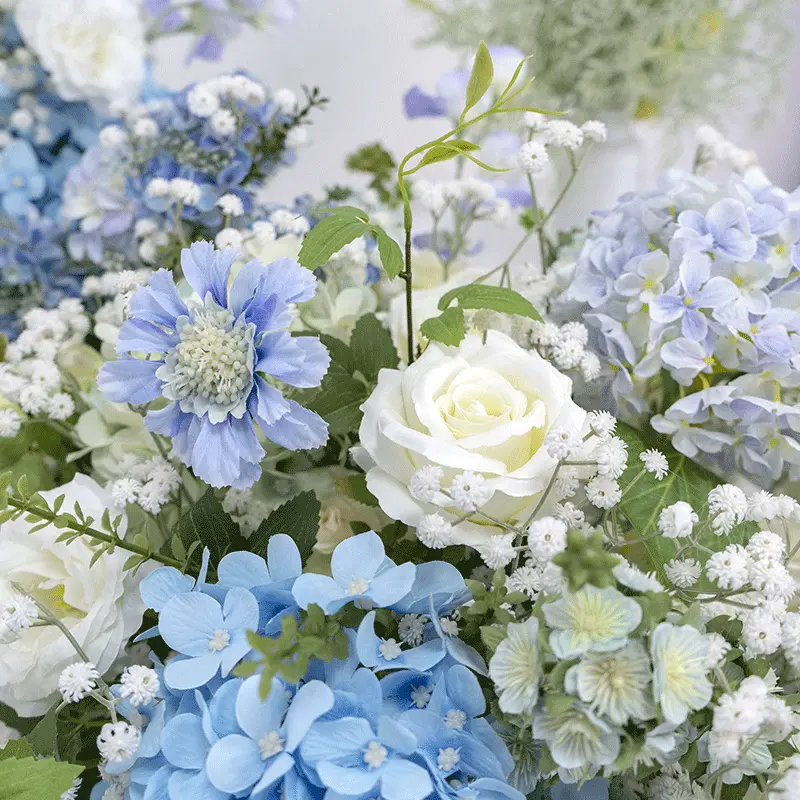 Flower Runner For Wedding Table Blue Floral Decor Flower 2 Flower Runner For Wedding Table Blue Floral Decor Flower 2
