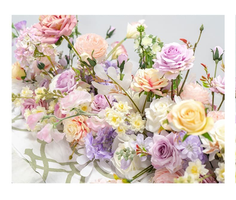 Flower Table Runner Wedding Pink Artificial Flower For Decoration 4 Flower Table Runner Wedding Pink Artificial Flower For Decoration 7