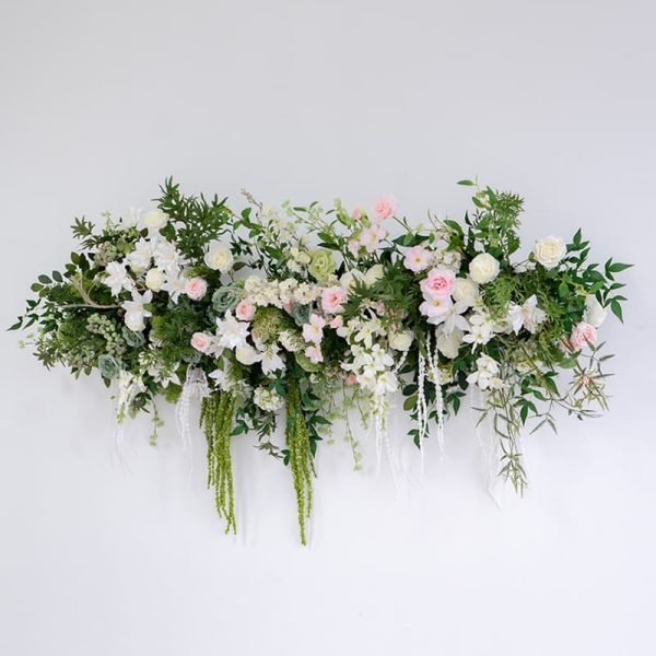 Long Greenery Flower Row with Artificial Leaves
