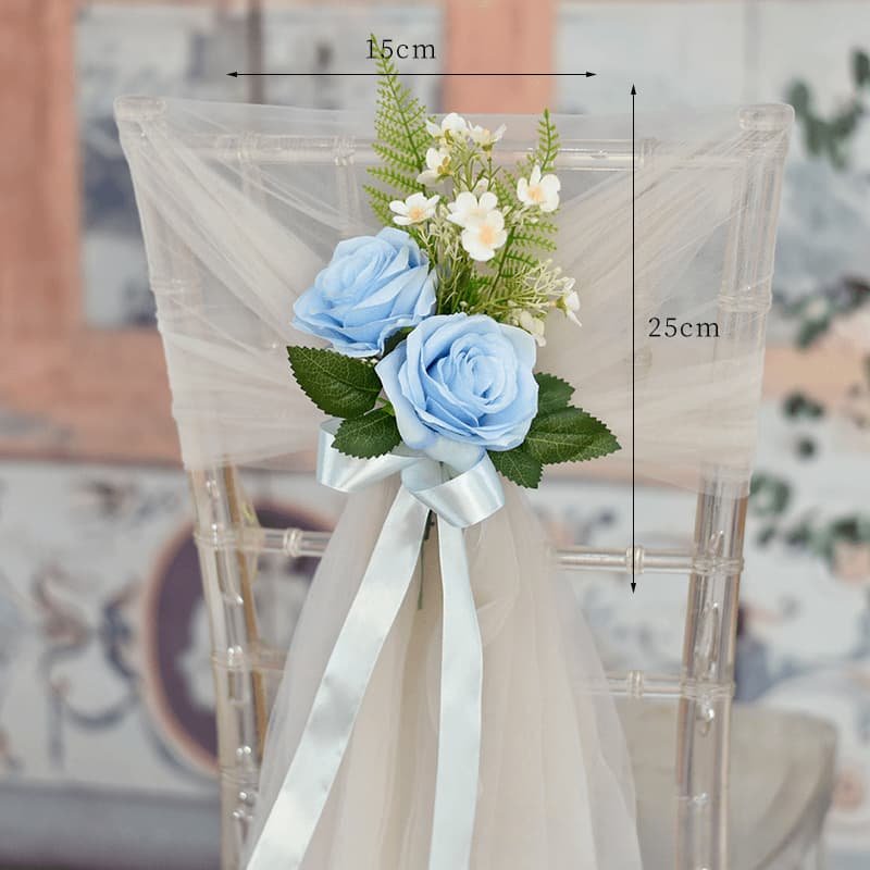 Outdoor Wedding Aisle Chair Decorations Artificial Flowers 2 Outdoor Wedding Aisle Chair Decorations Artificial Flowers 7