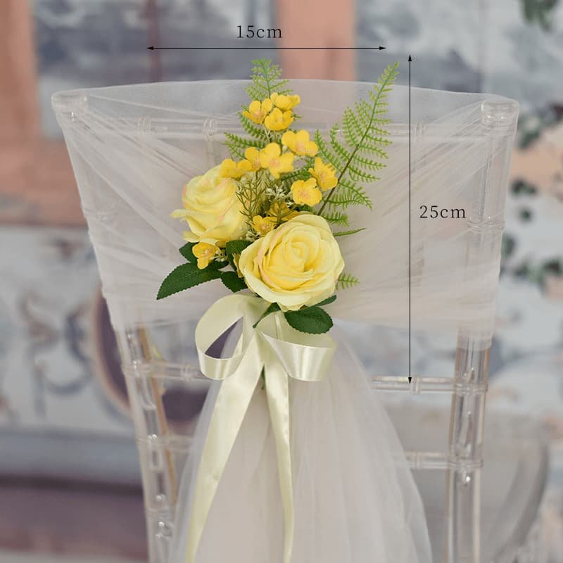 Outdoor Wedding Aisle Chair Decorations Artificial Flowers 1 Outdoor Wedding Aisle Chair Decorations Artificial Flowers 8