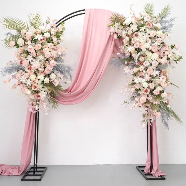 Pink Wedding Flower Arches With Artificial Rose