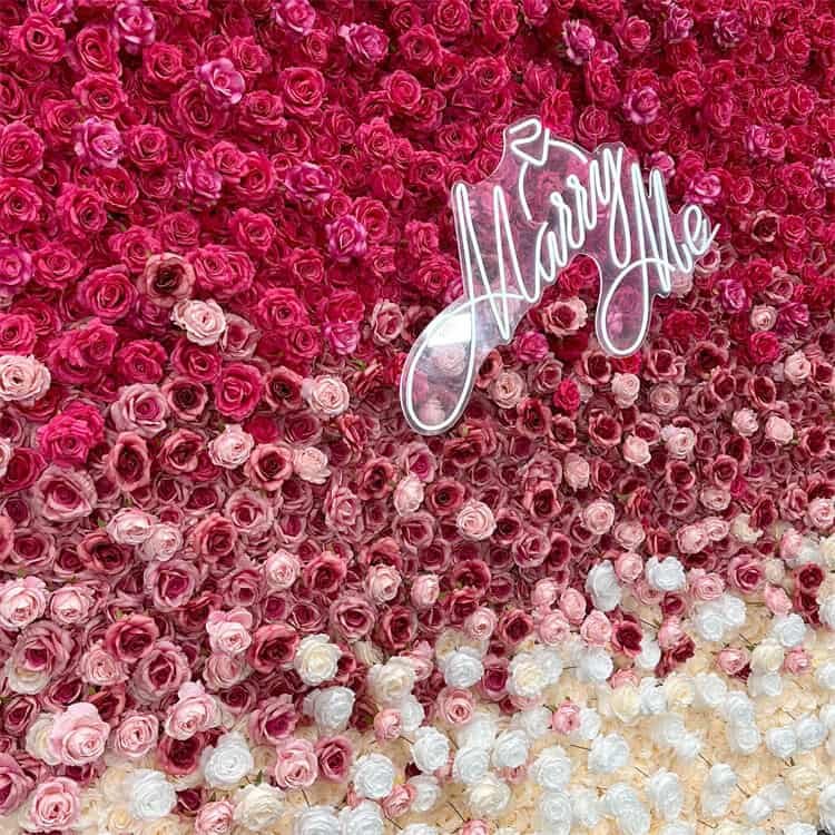 Red Artificial Flower Wall Backdrop For Wedding 2 Red Artificial Flower Wall Backdrop For Wedding 2